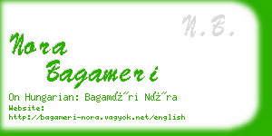 nora bagameri business card